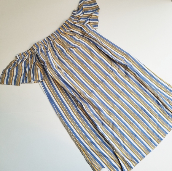 Modcloth Cape Cod Cutie Off-the-Shoulder Dress - Picture 6 of 6